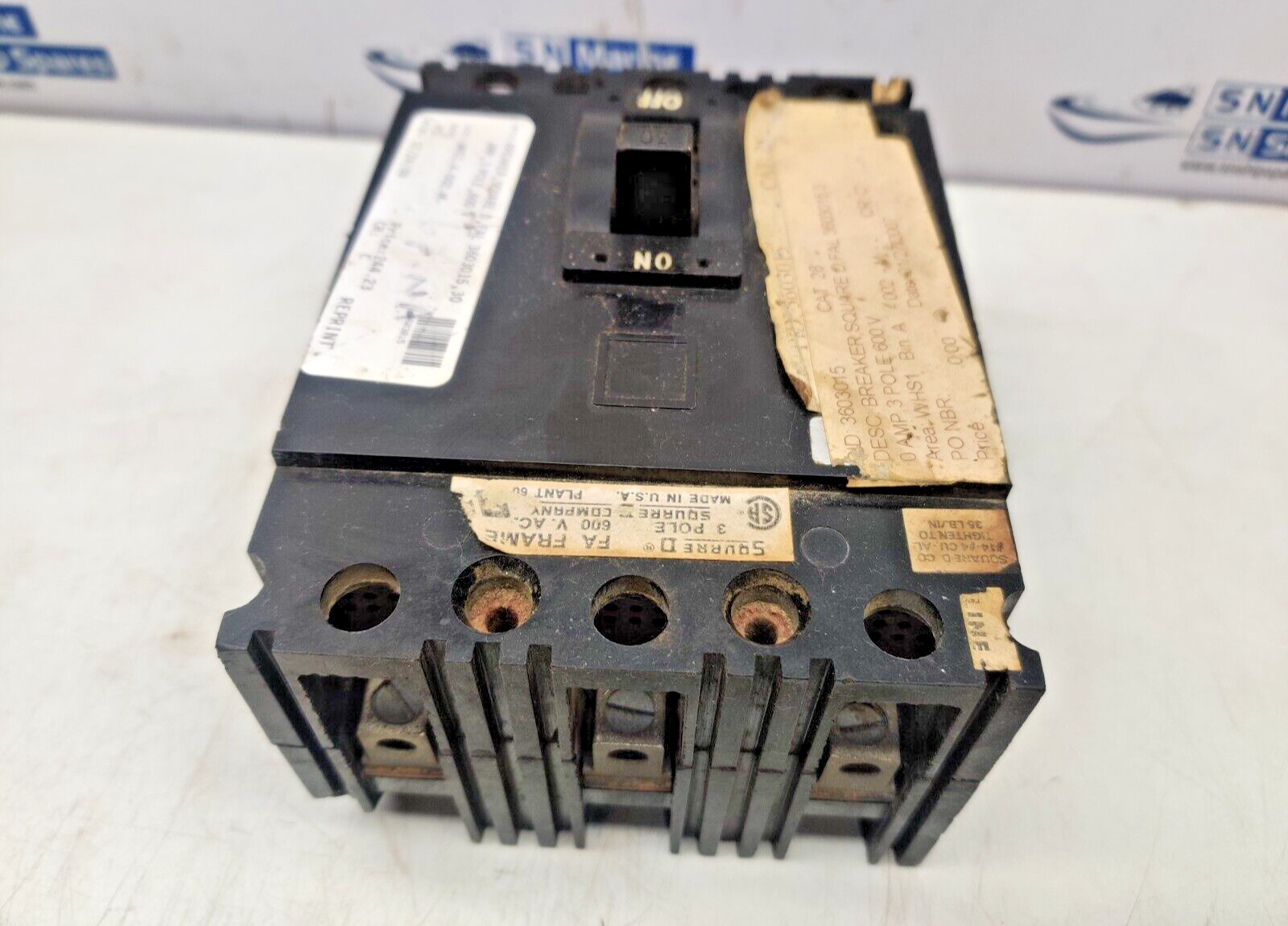 Square D 3603015N Circuit Breaker 3Pole 600VAC 30AMP
