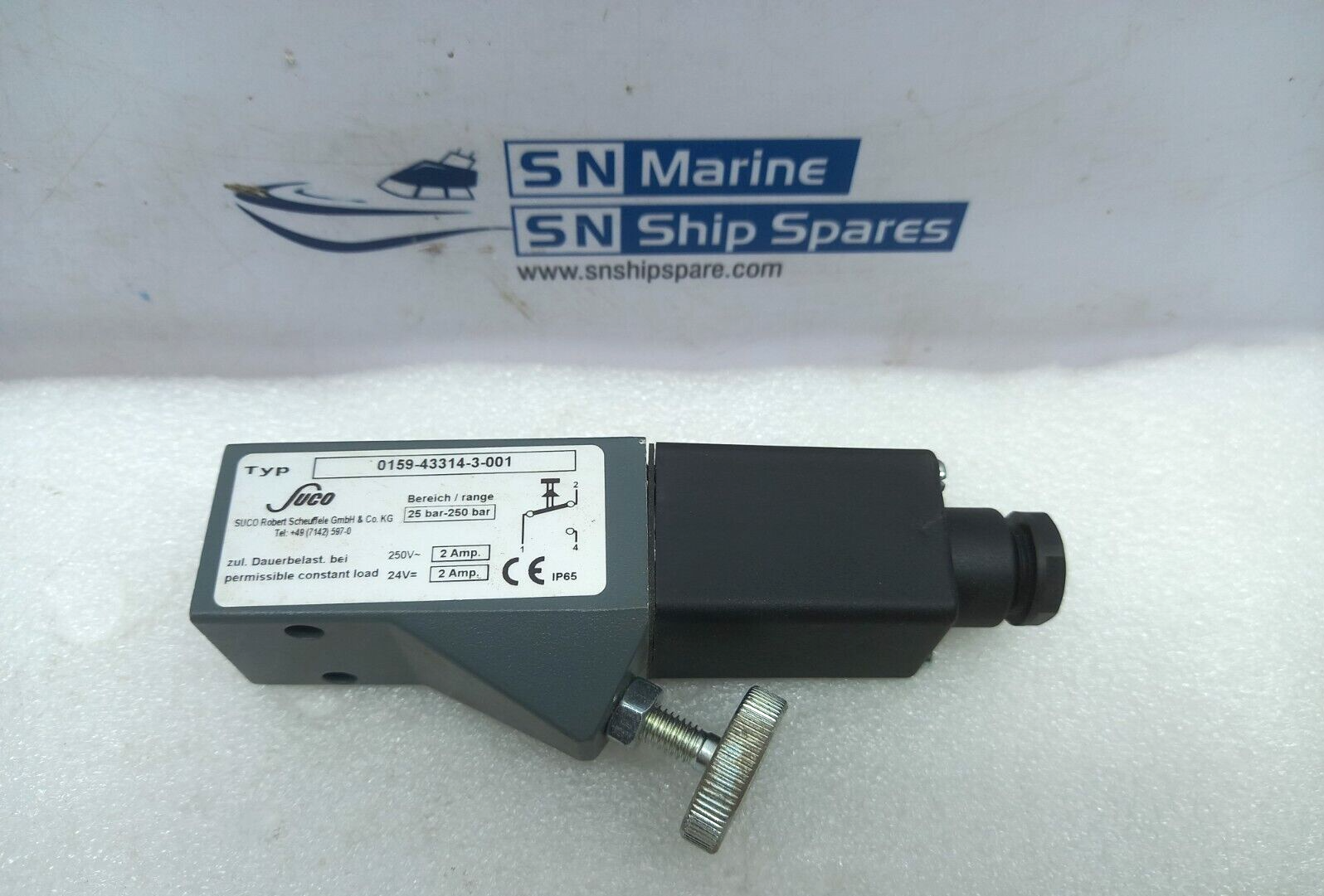 Suco 0159-43314-3-001 Piston Pressure Switch 25bar-250bar 250V