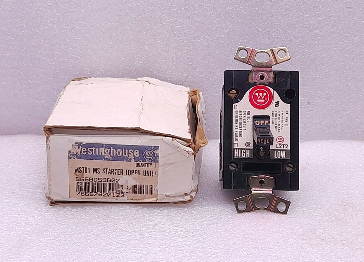 Westinghouse MST01 Starter Switch 1P 1HP 115-230Vac 1/4HP 230V 32Vdc L2T2
