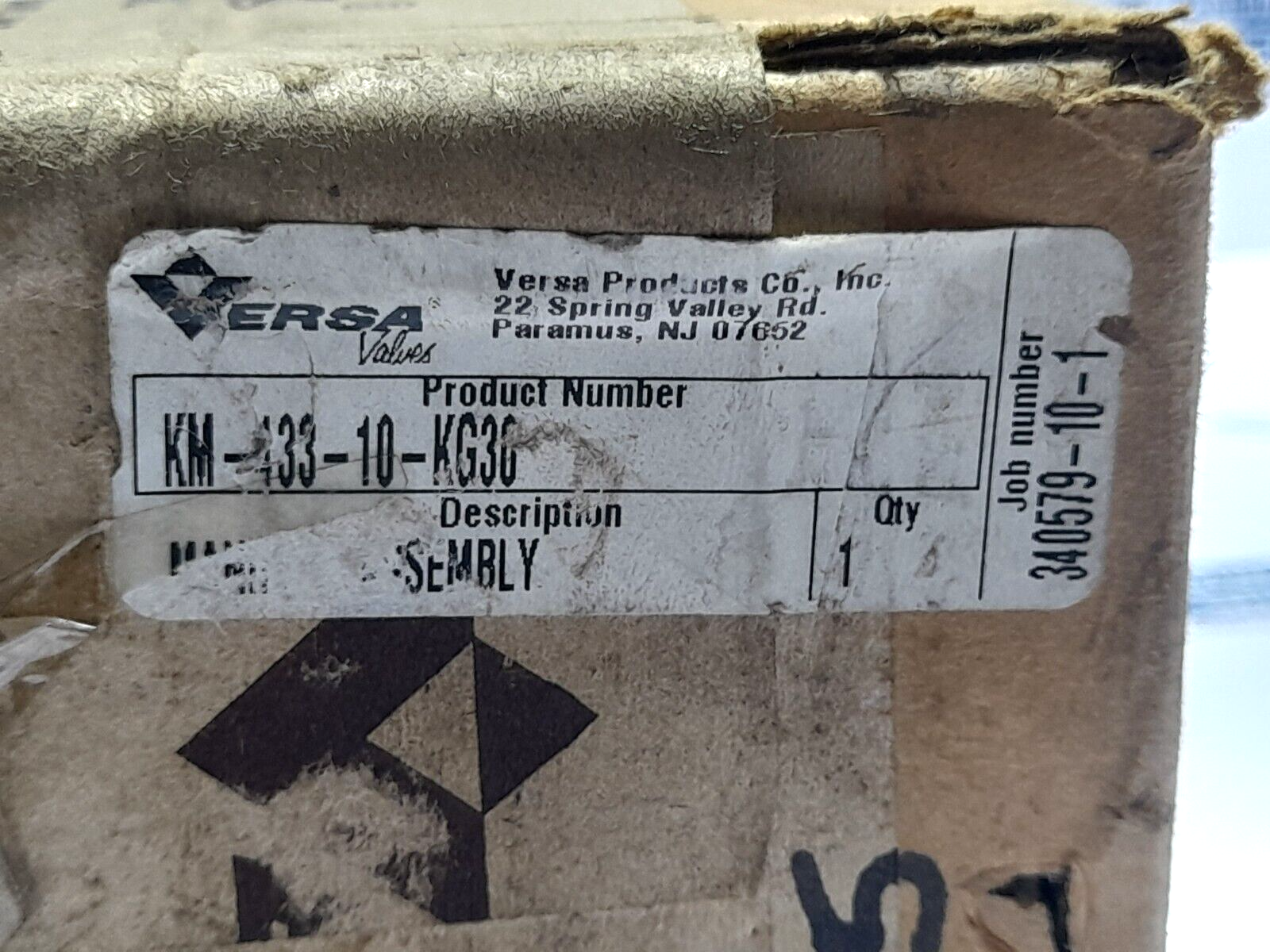 Versa KM-433-10-KG30 Manifold Assembly KM43310KG30 KM-433-1-KG30