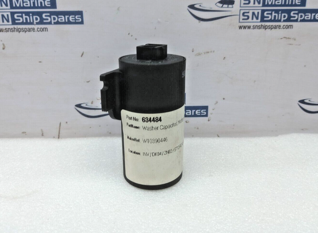 Whirlpool W10390446 Motor Run Washer Capacitor 250V 50/60Hz