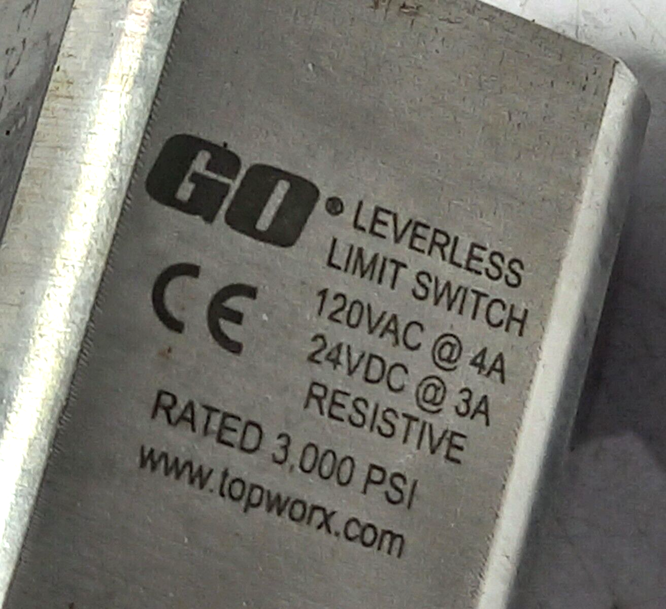 Topworx GO Leverless Limit Switch 7FG643258-C3 120VAC @ 4A 24VDC @ 3A Resistive