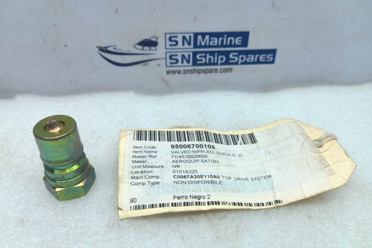 Aeroquipe FD45-1002-06-06 Quick Disconnector Nippled Valve Eaton