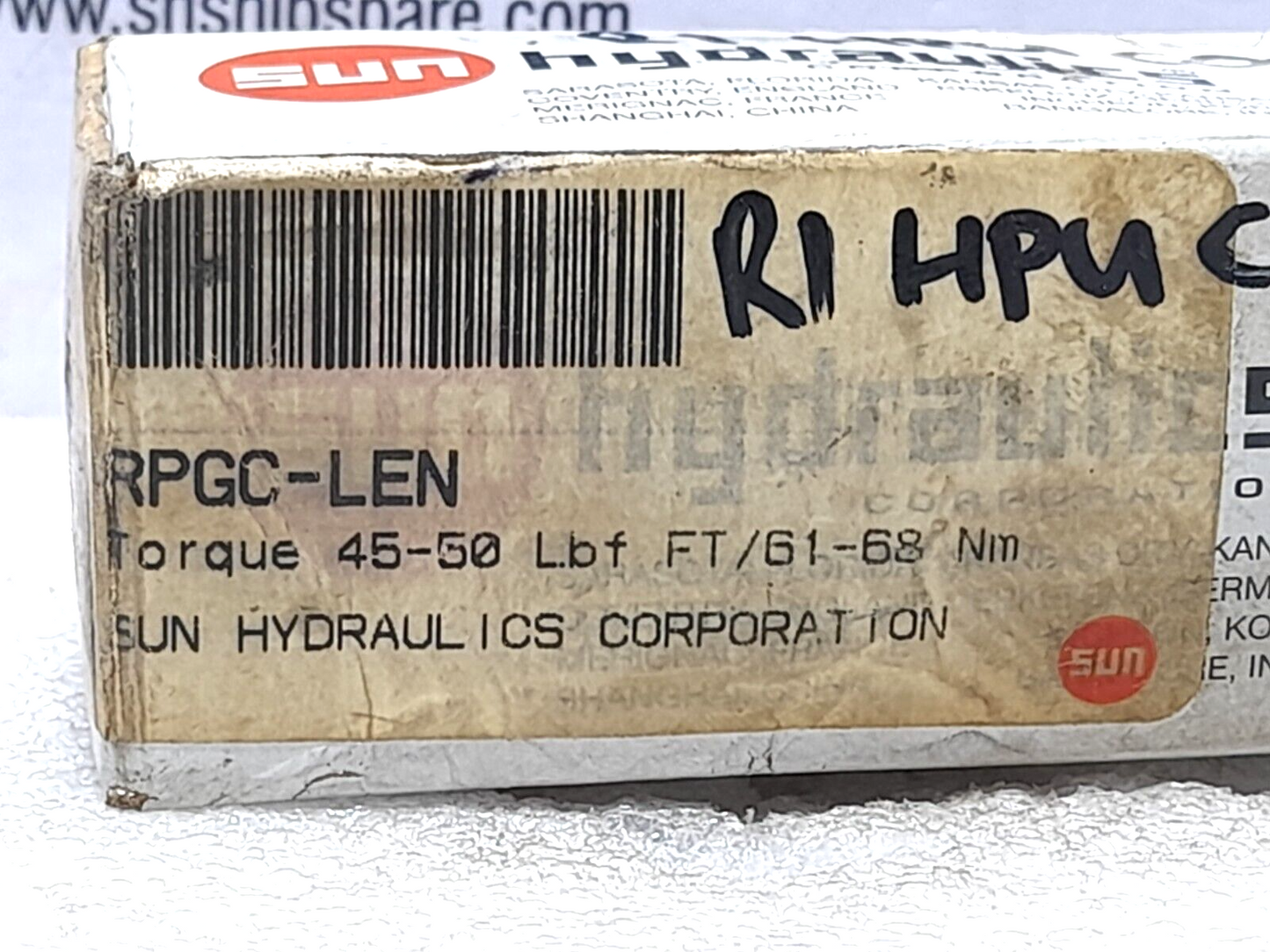 Sun Hydraulics RPGC-LEN Relief Pressure Valve Cargo Hydraulics RPGCLEN