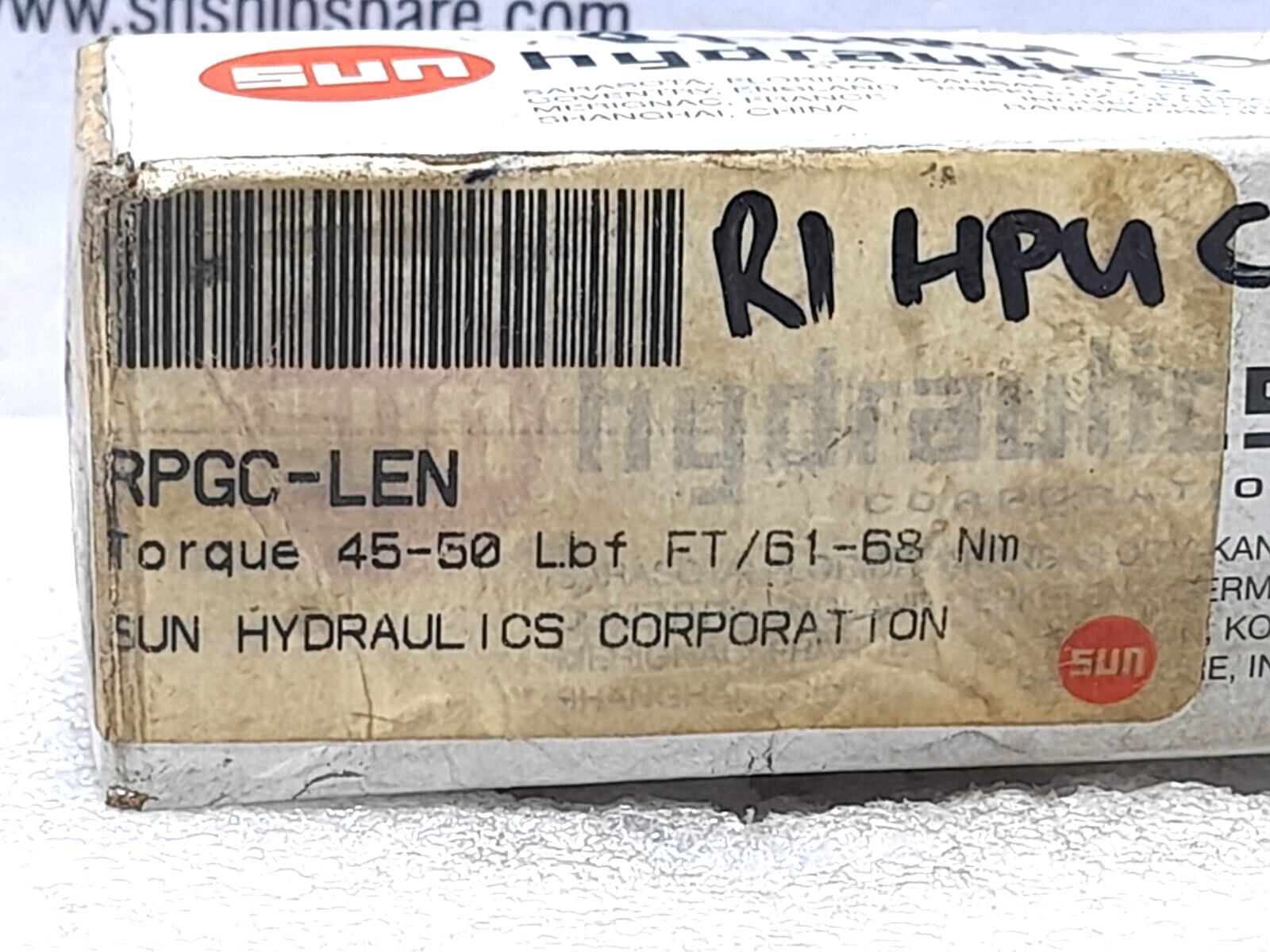Sun Hydraulics RPGC-LEN Relief Pressure Valve Cargo Hydraulics RPGCLEN