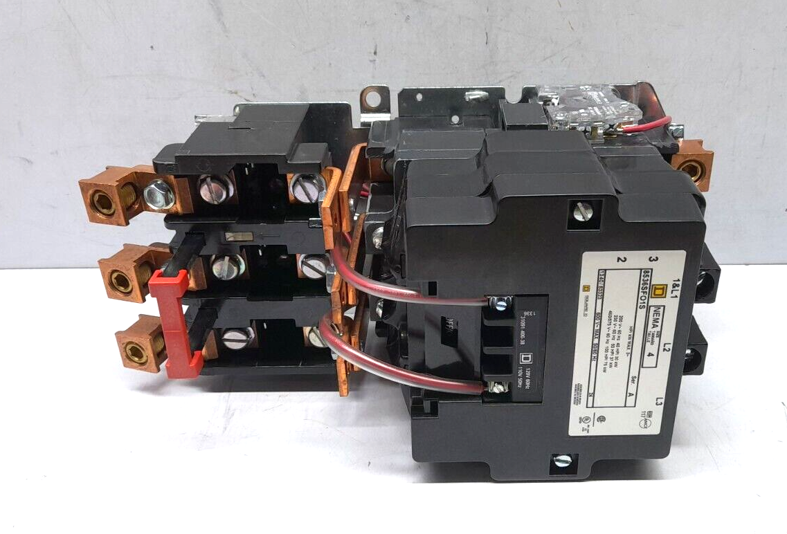 Square D 8536SFO1V02S Ser A AC Magnetic NEMA Size 4 Starter 3 Pole 110/120V50/60