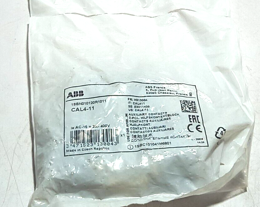 ABB CAL4-11 Auxiliary Contact 1SBN010120R1011