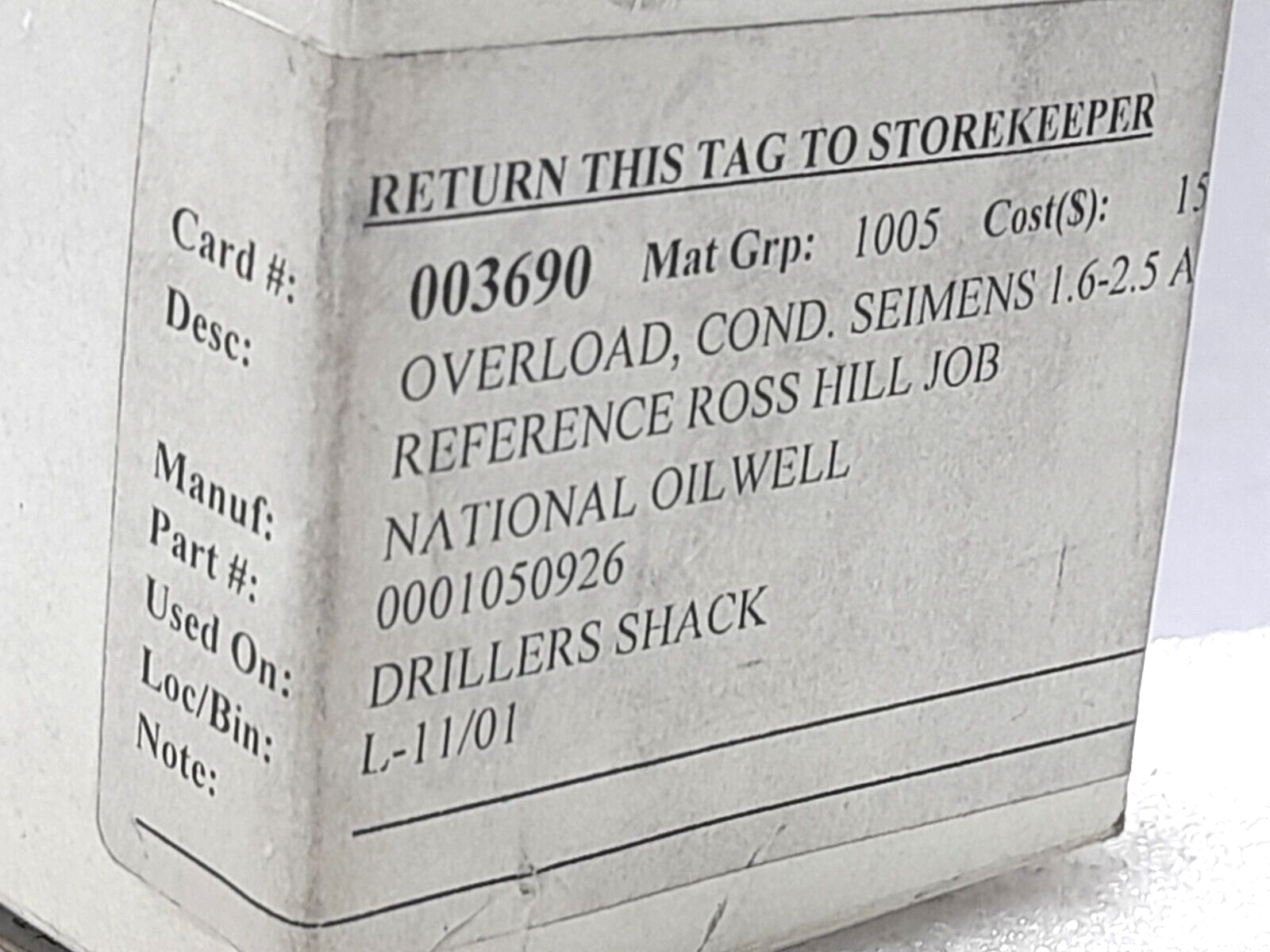 ABB T7DU Overload Relay Condition 1.6-2.5 A