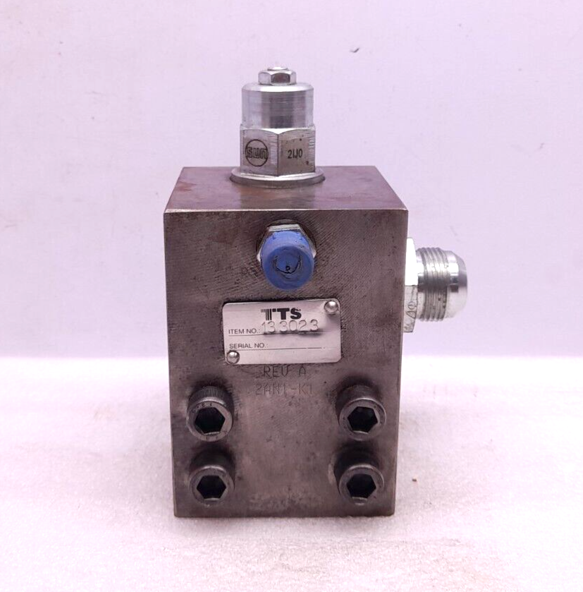 TTS 133023 Rev A 2AN1-K1 Block Valve With Sun Hydraulics CBGG LJN Cartridge