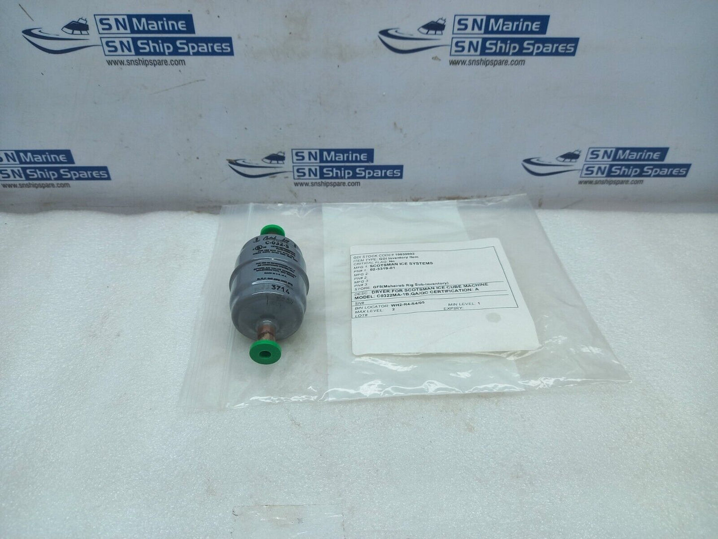 Sporlan C-032-S Solder Filter Drier ¼ Scotsman 02-3319-01