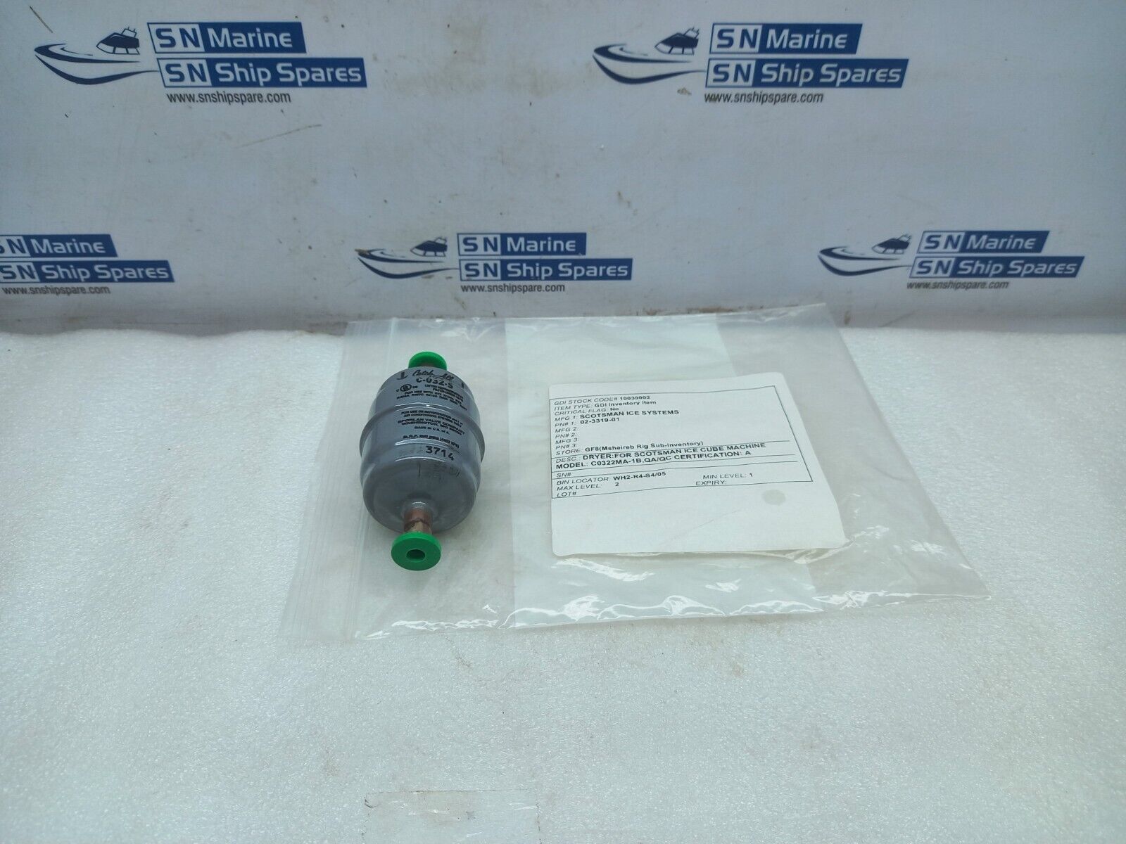Sporlan C-032-S Solder Filter Drier ¼ Scotsman 02-3319-01