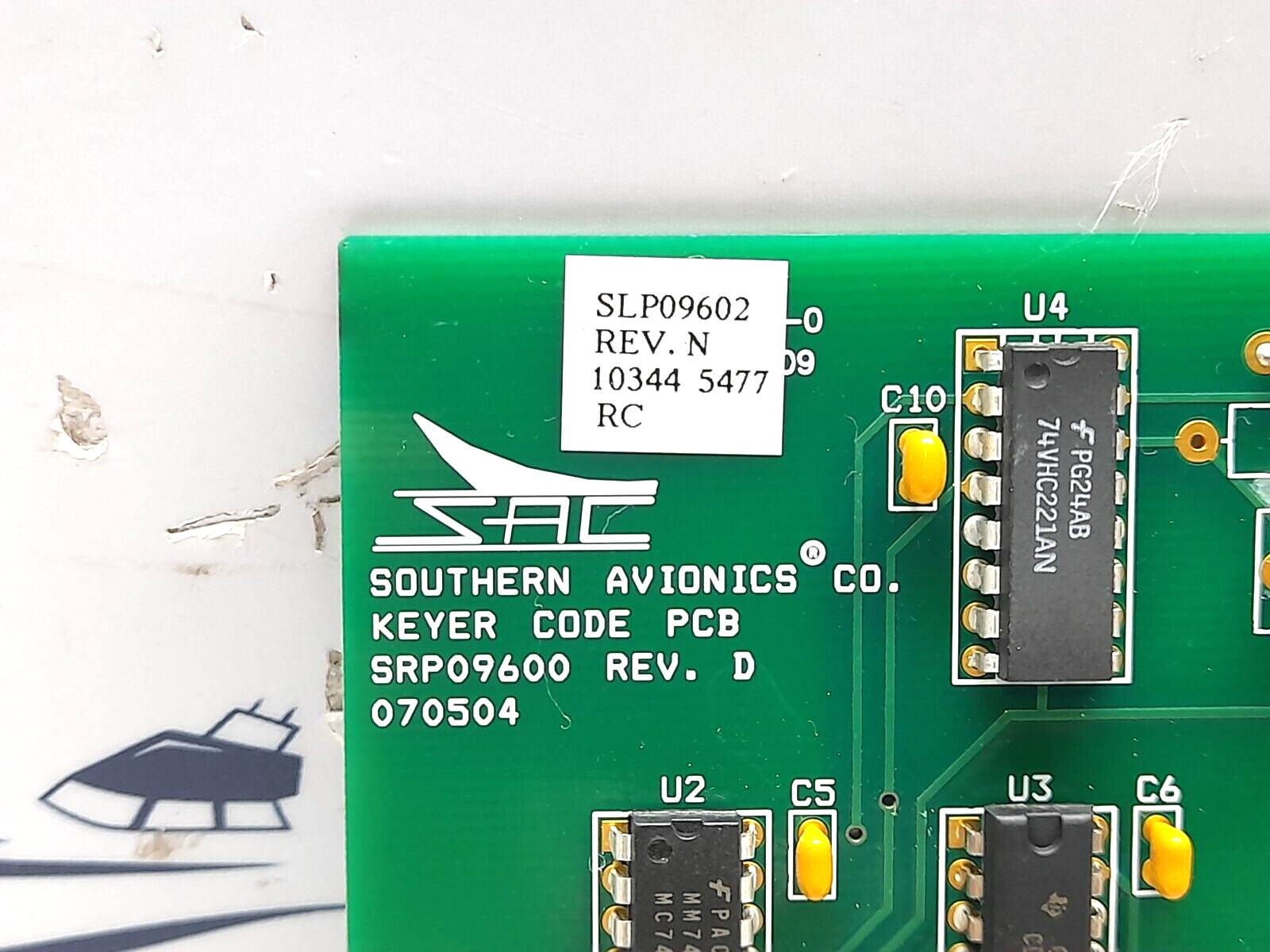 Southern Avionics SRP09600 Rev D Keyer Code PCB SLP09602 Rev N