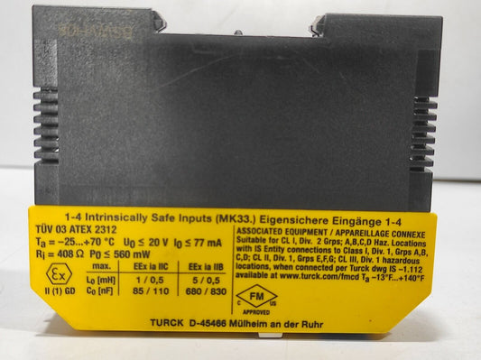 Turck MK33-11Ex0-PLi Multi Model 1-Channel Loop Isolator MK3311Ex0PLi