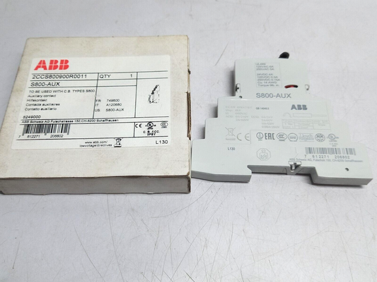 ABB 2CCS800900R0011 Auxiliary Contact S800-AUX To Be Used With C.B. Types S800
