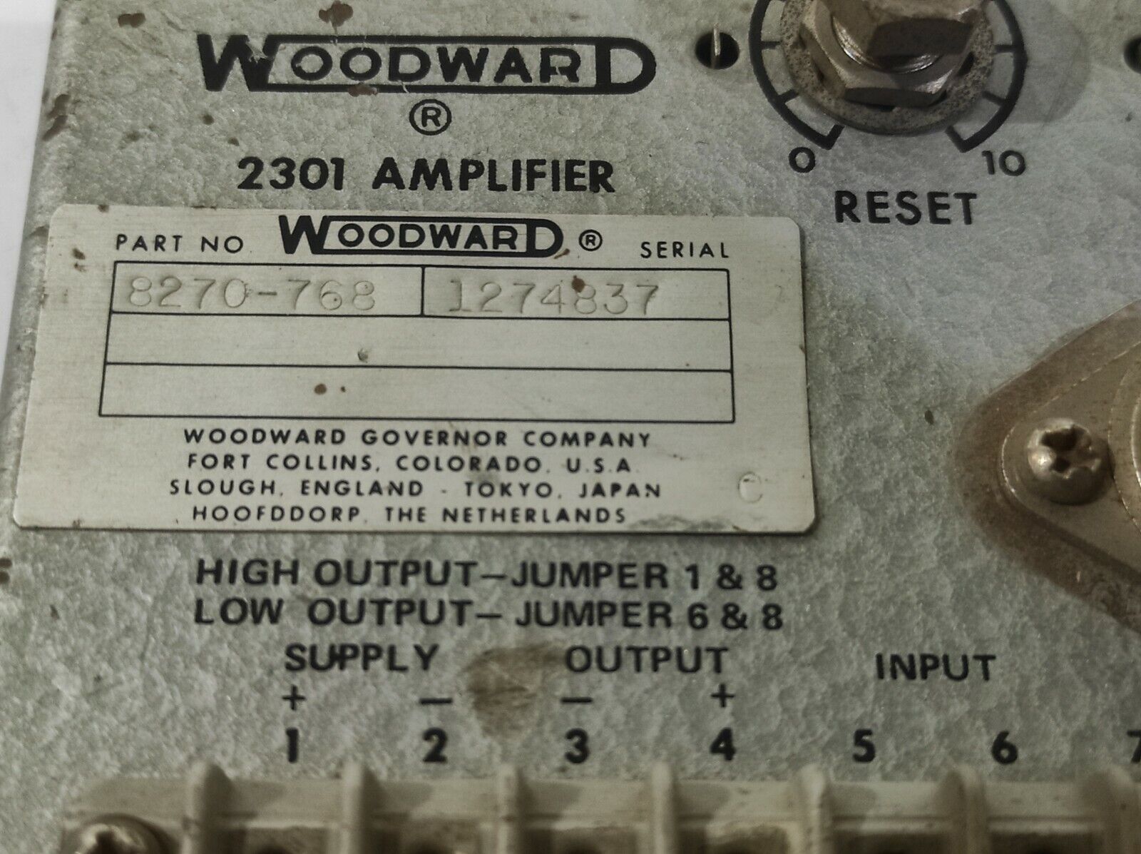 Woodward 8270-768 2301 Amplifier  8270768 