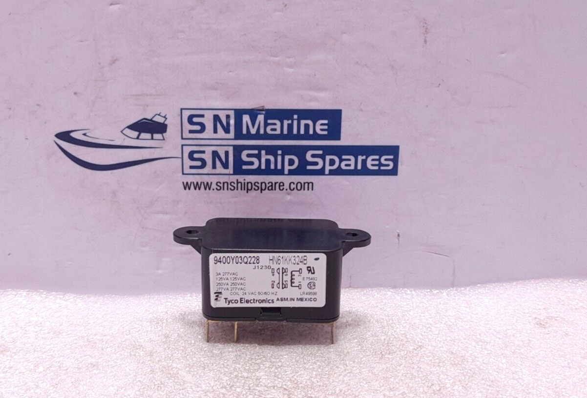 Tyco Electric HN61KK324B Pilot Duty Relay 9400Y03Q228 Coil 24VAC 50/60Hz