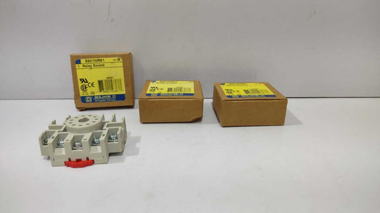 Square D 8501NR61 Ser B Relay Socket / 3-PCs Lot