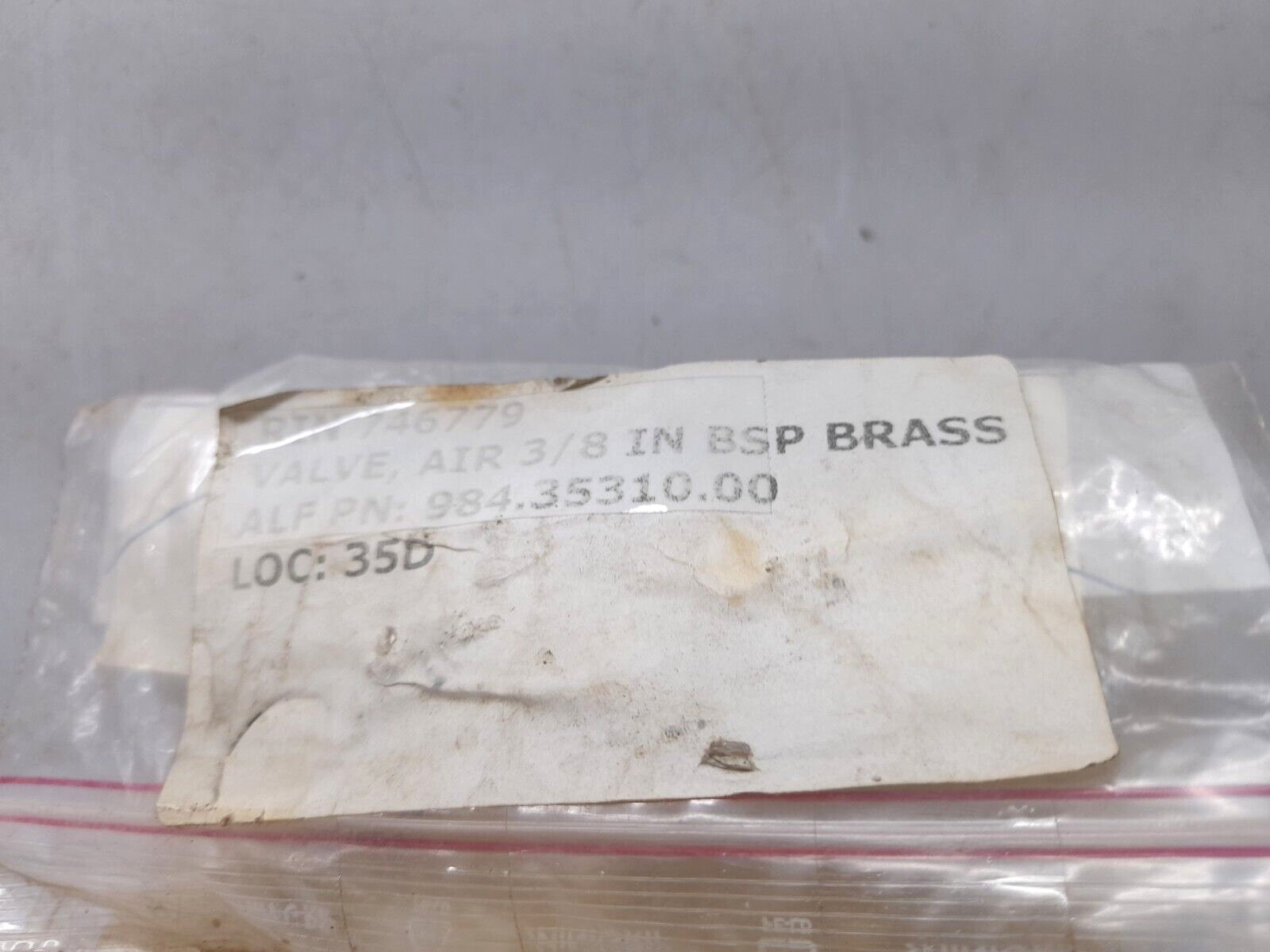 ALF 984.35310.00 Air Valve 3/8 In Bsp Brass 9843561800 Vacuum Release Valve