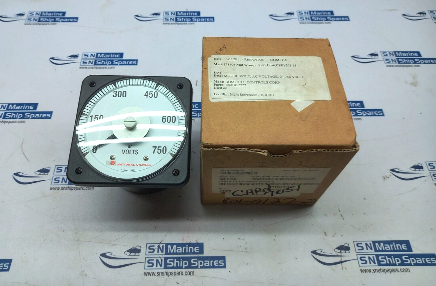 Standard Electric LS-110 AC Voltage Meter 0-750V 150Vac NOV 230073