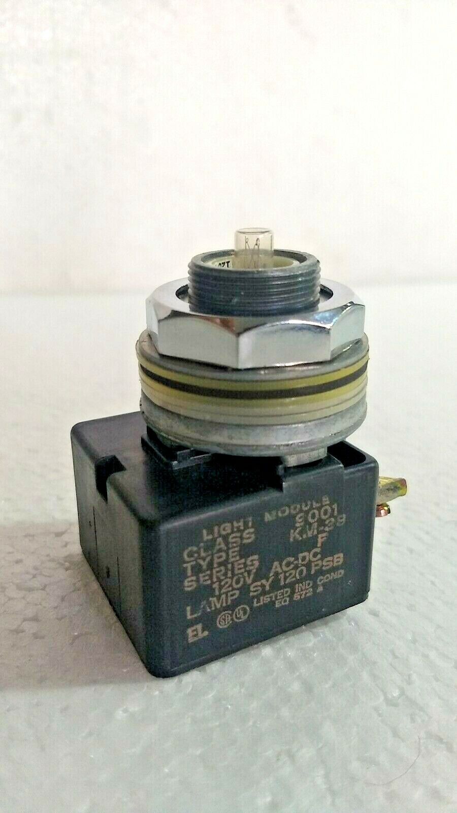 Square D Pilot Light Module Class 9001 Type KM38 Series F 120v AC-DC Lamp SY120 