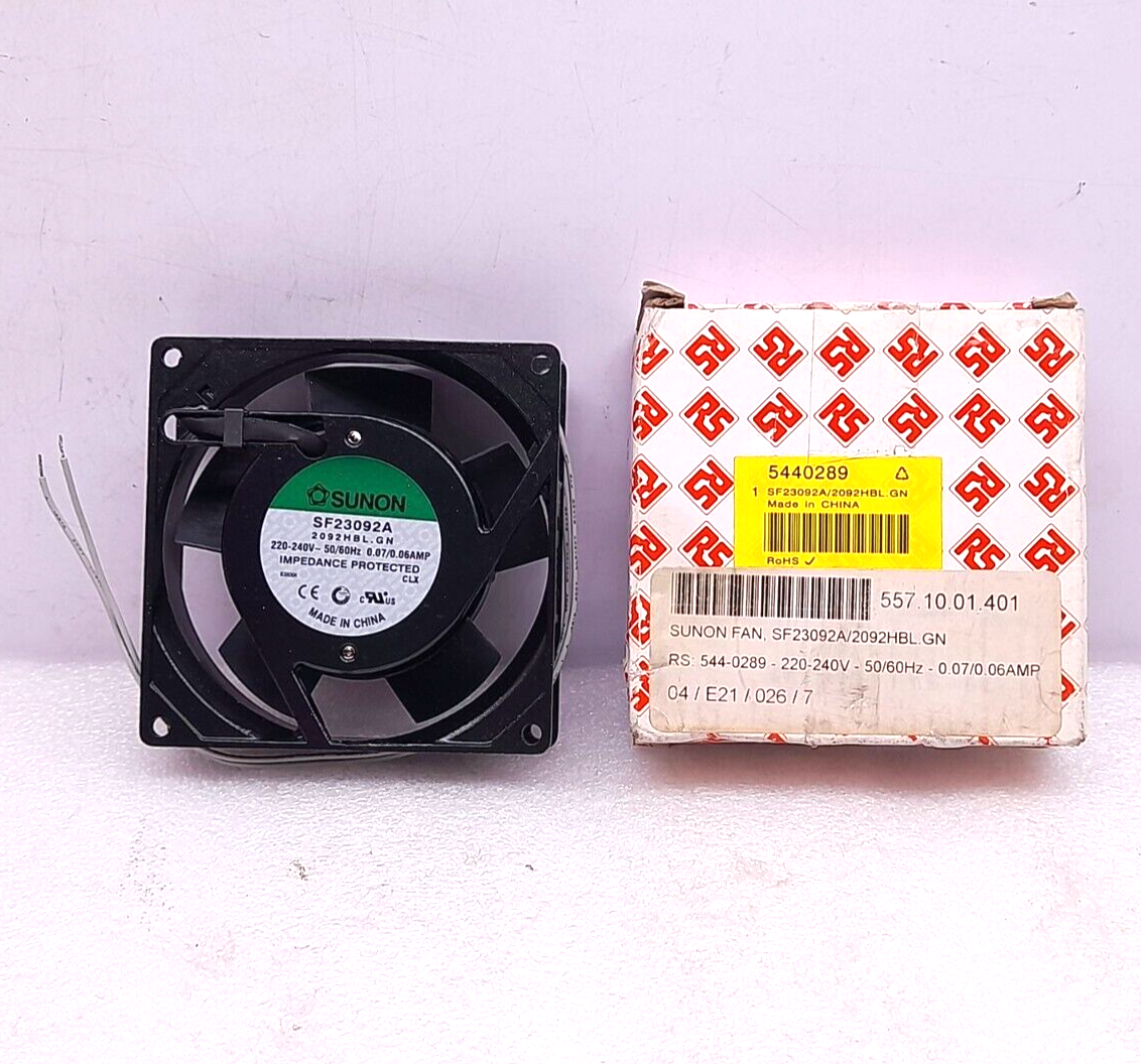 Sunon SF23092A 2092HBL.GN Axial Fan RS 544-0289 220-240V 50/60Hz 0.07/0.06A