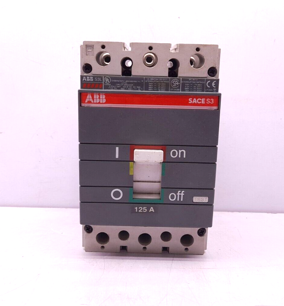 ABB Sace S3 S3L 3Pole Circuit Breaker 125A