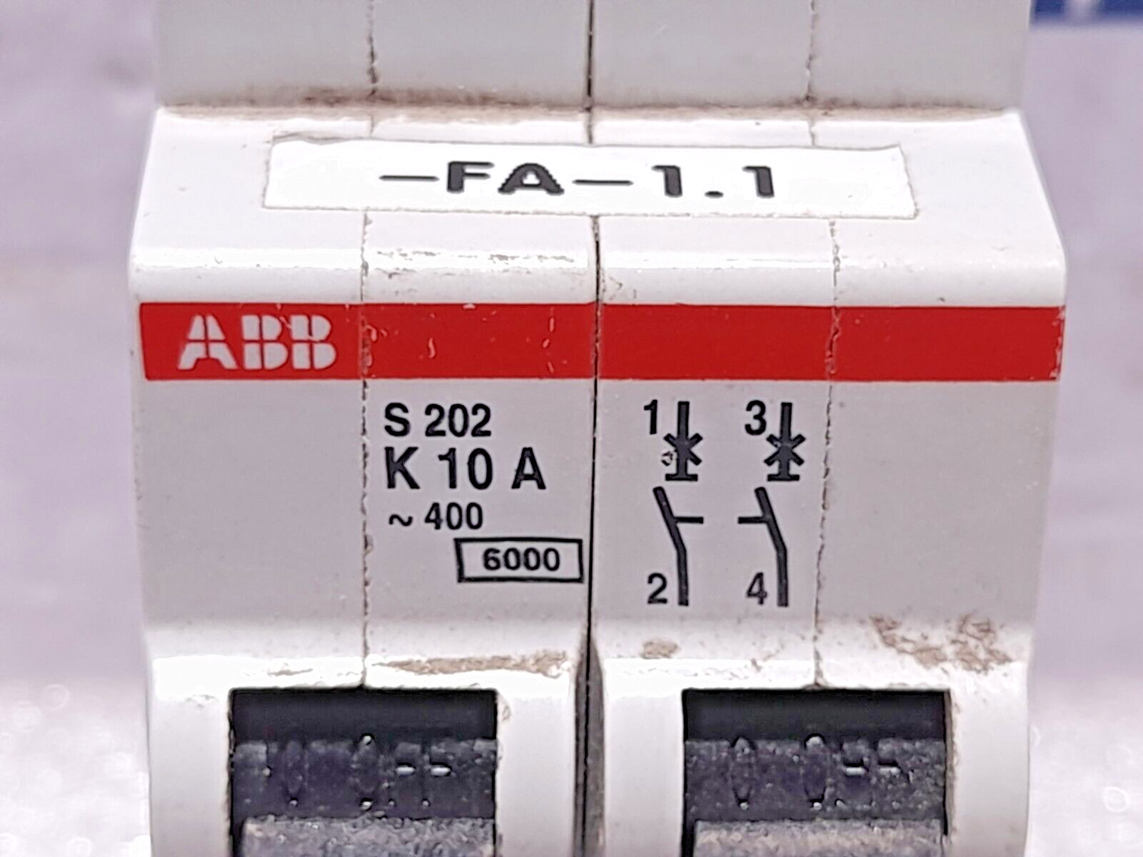 ABB S202-K10 Miniature Circuit Breaker 2Pole K10A~400 2PCs In Lot