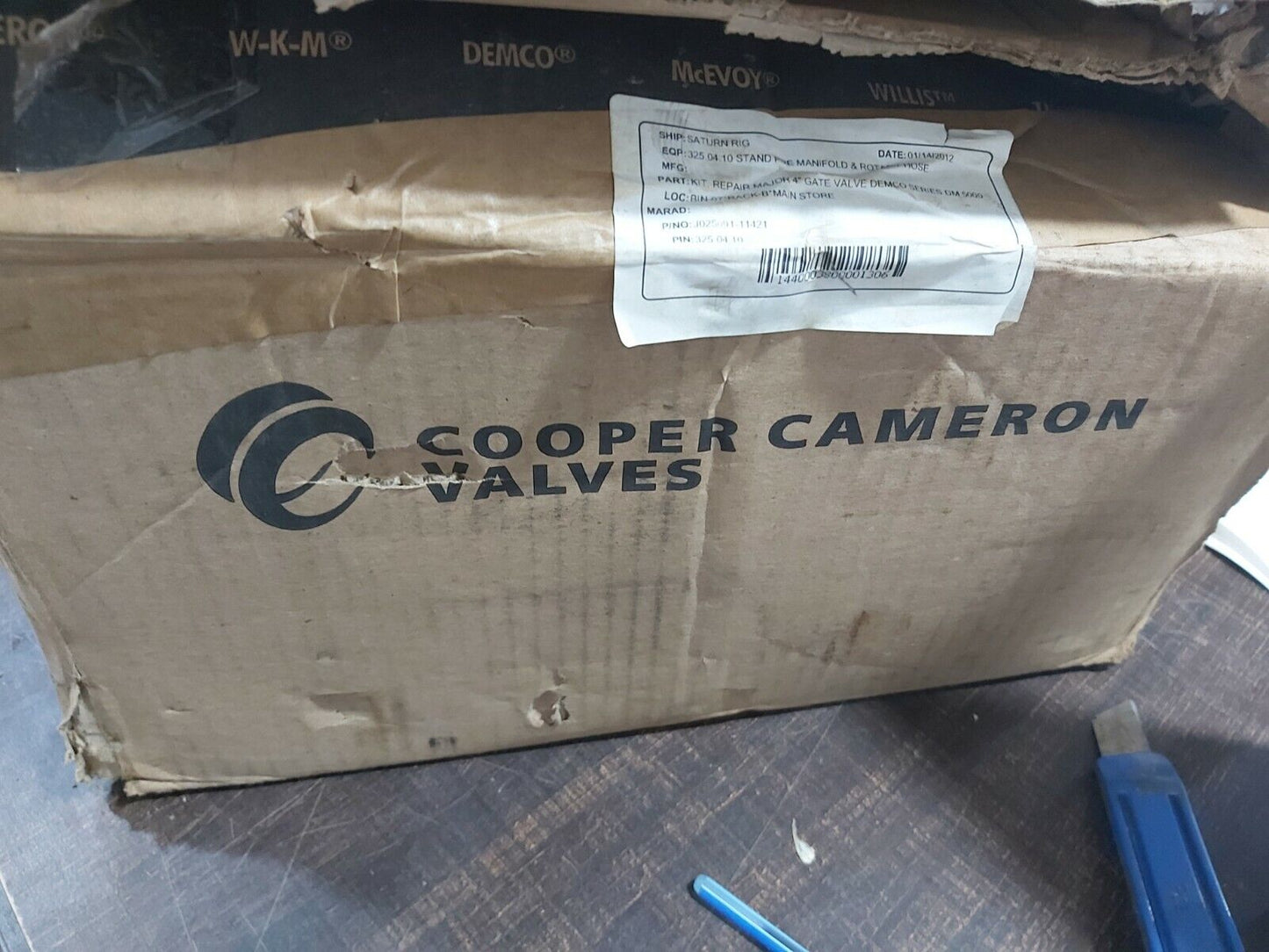 DEMCO DM 5000 REPAIR KIT MAJOR 4" GATE VALVE SER-DM 5000 COOPER CAMERON VALVE