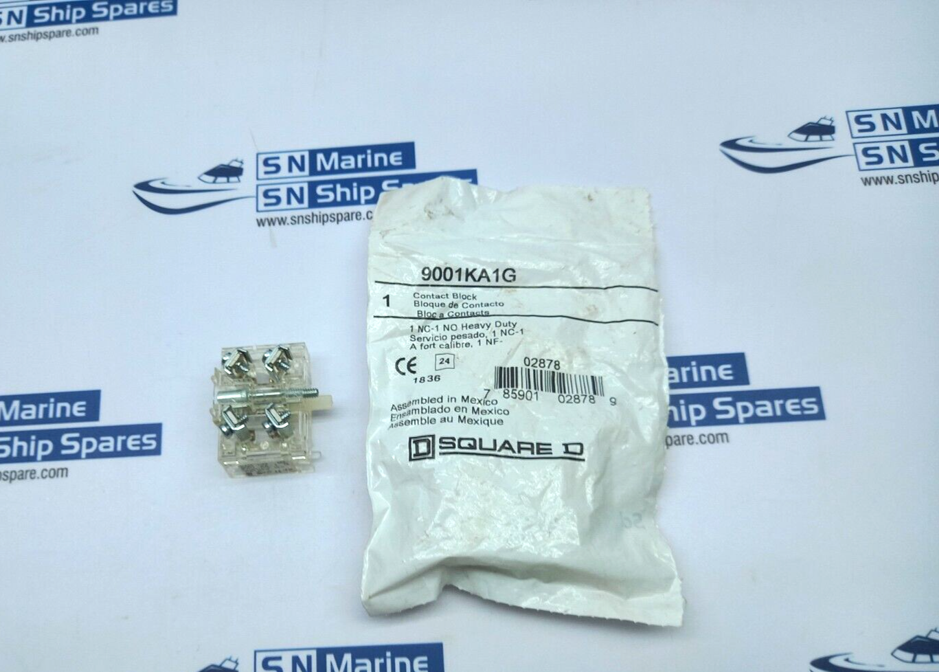 Square D 9001KAG Contact Block 1NC-1NO Ser.G 2PCs In Lot