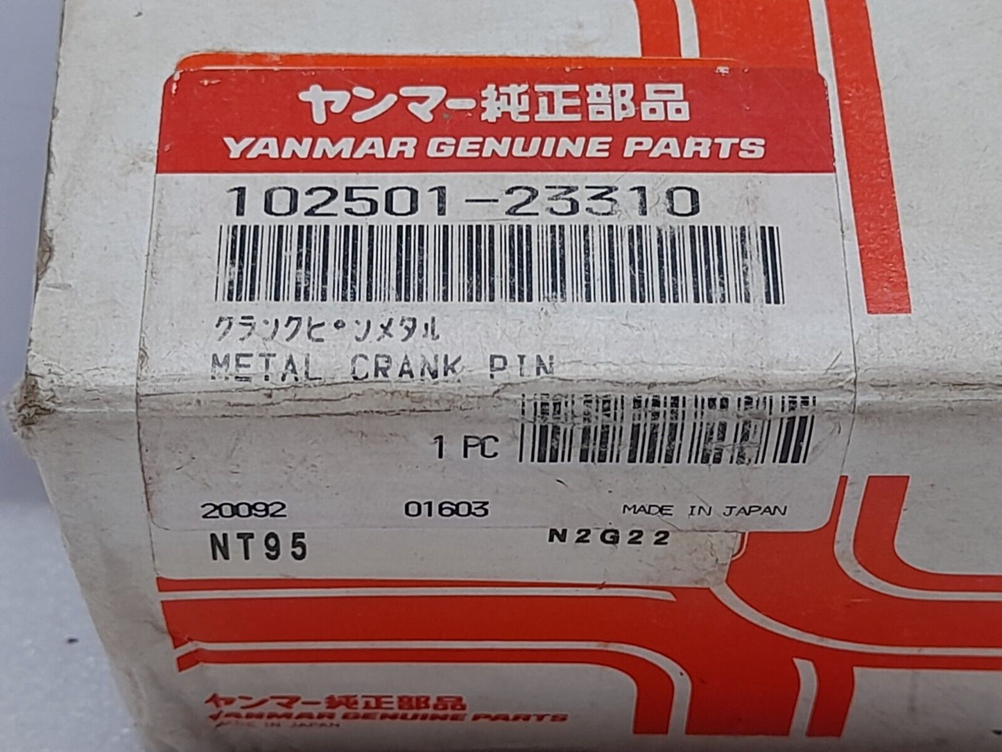 Yanmar 102501-23310 Metal Crank Pin 10250123310