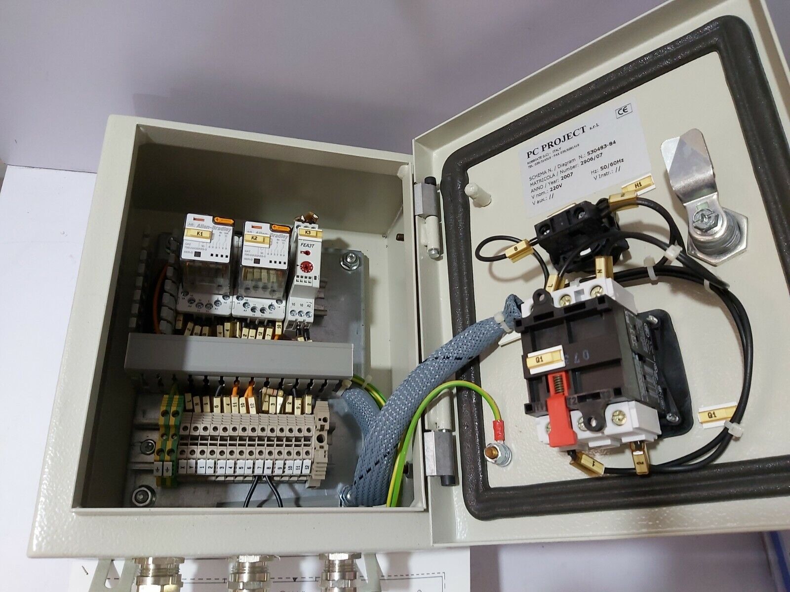 ALFA LAVAL 530483-84 SEPARATOR CONTROL CABINET PANEL PC PROJECT  