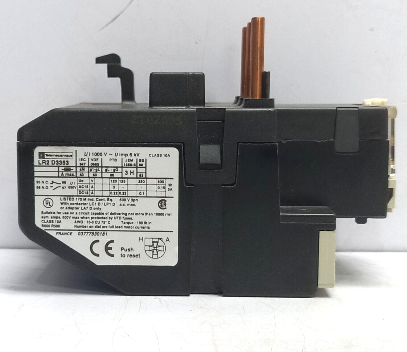 Telemecanique LR2D3353 Thermal Overload Relay 23-32A LR2 D3353 Ui 1000VAC Uimp 6