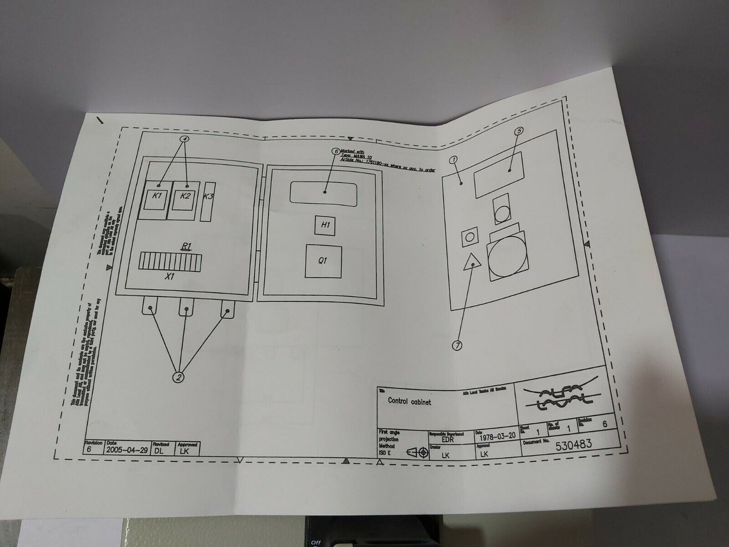 ALFA LAVAL 530483-84 SEPARATOR CONTROL CABINET PANEL PC PROJECT  