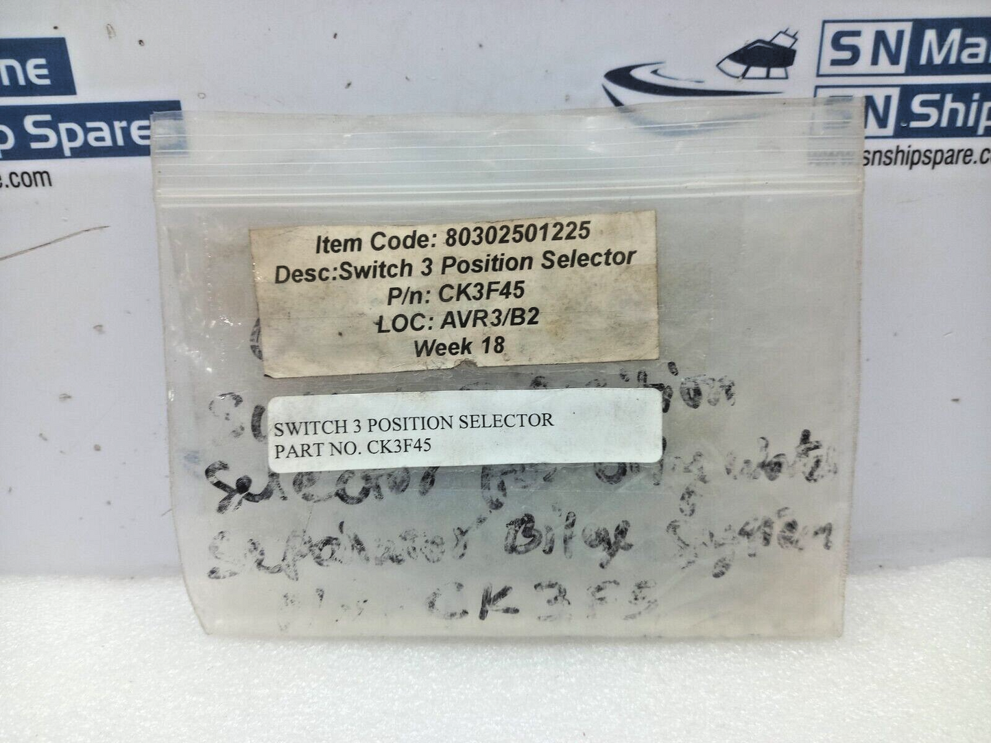 WEG CK3F45 Three Position Selector Switch CSW-CK3F45