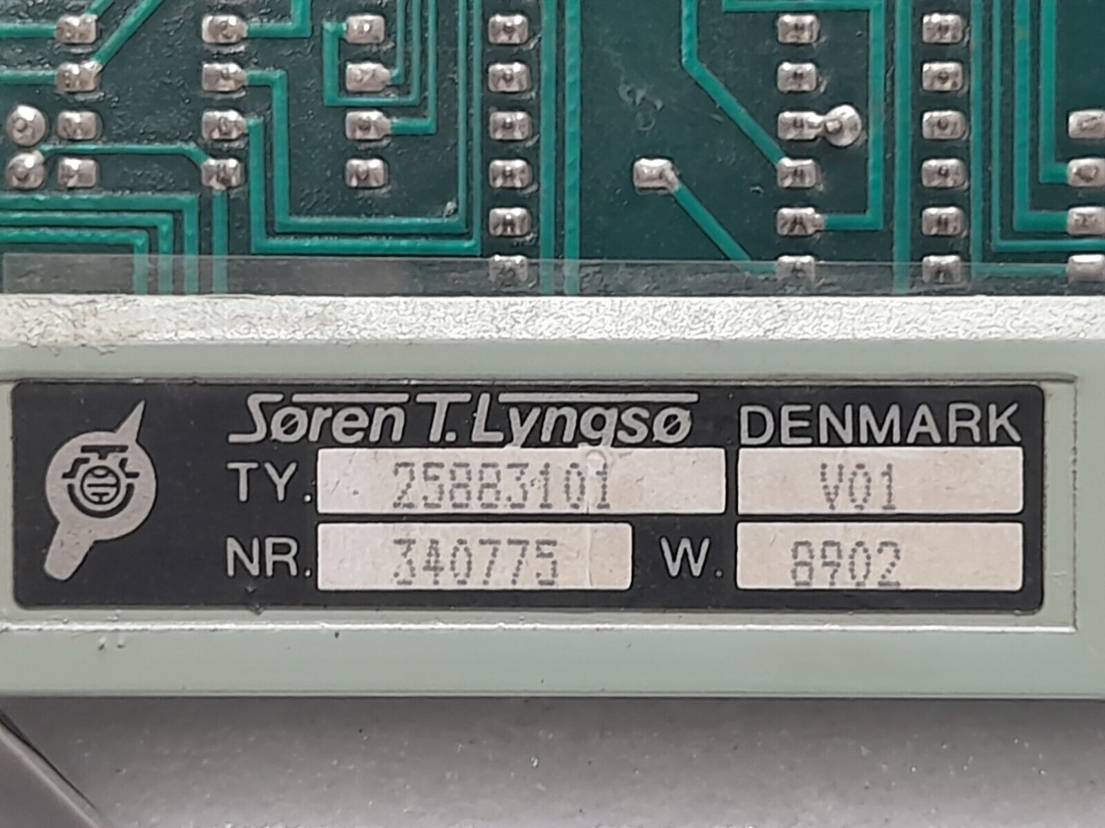Soren T Lyngso 25883101 V01 Keyboard Controller PCB 258.832.104