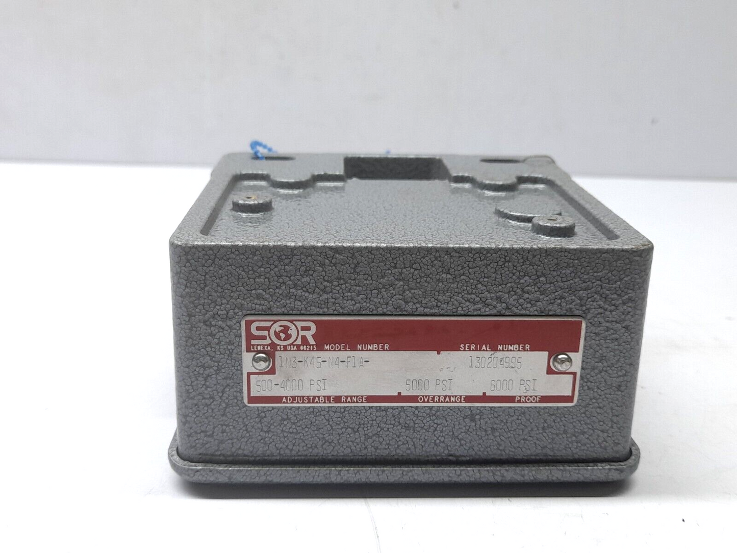 SOR 1N3-K45-N4-F1A Pressure Switch Adjustable Range 500-4000 PSI
