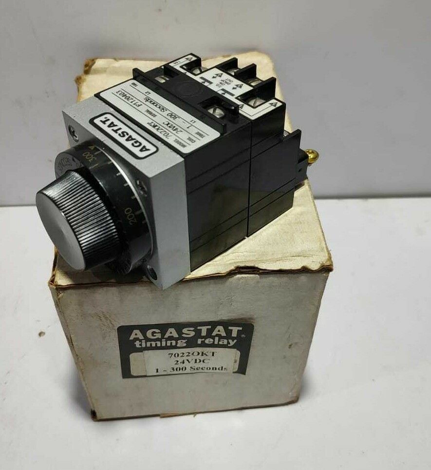 Agastat 7022OKT Electromechanical Time Delay Relay 24VDC 1-300 Seconds