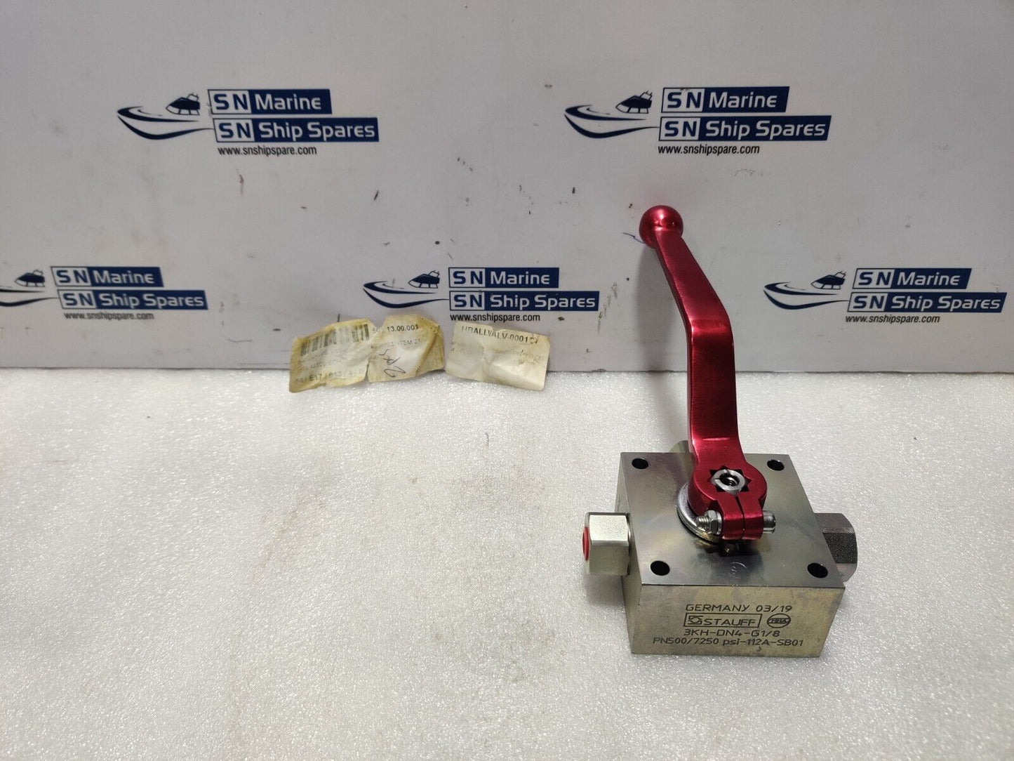 Stauff 3KH-DN4-G1/8 Ball Valve 3-Way PN500/7250Psi
