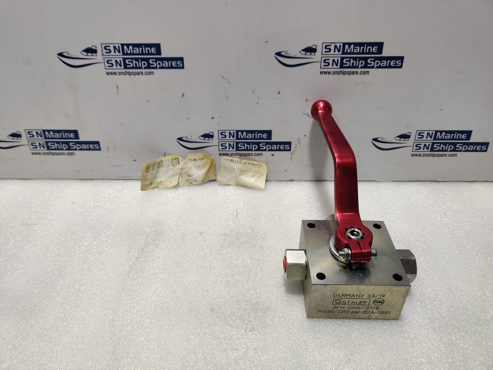 Stauff 3KH-DN4-G1/8 Ball Valve 3-Way PN500/7250Psi