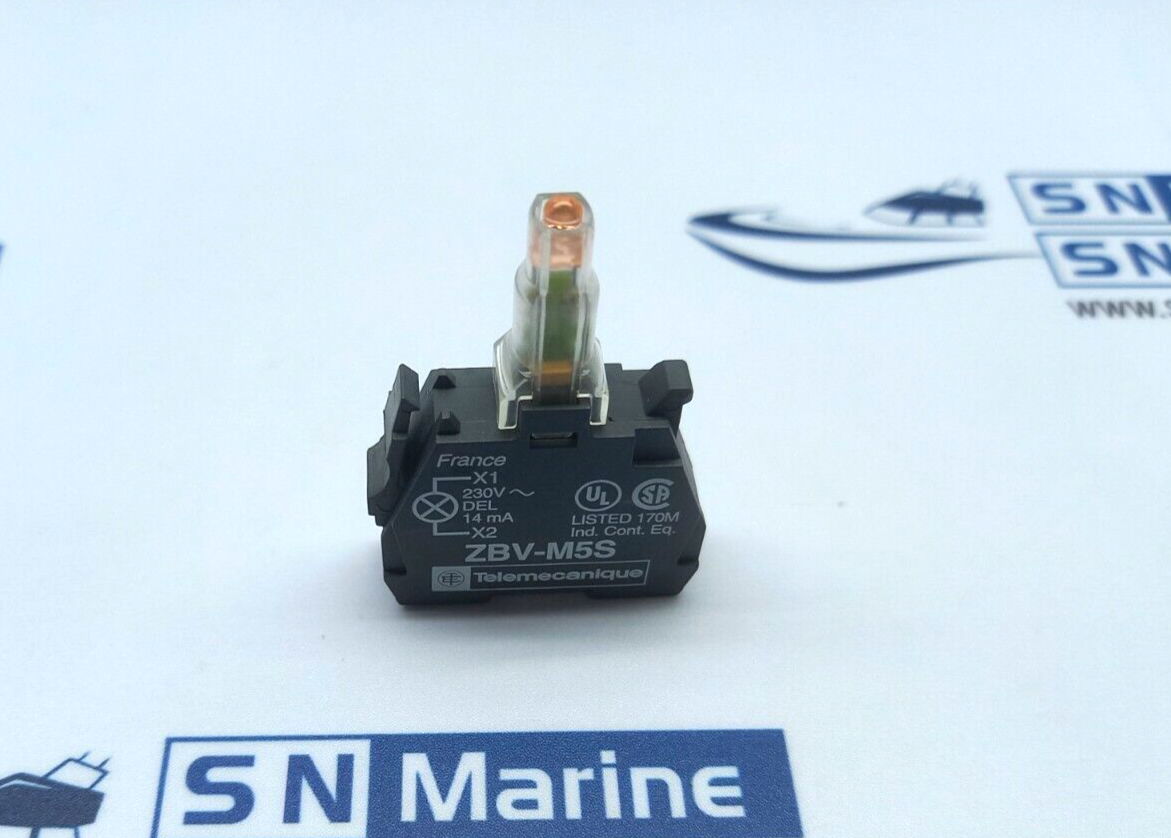 Telemecanique ZBV-M5S Integral Yellow Indicator 230/240AC