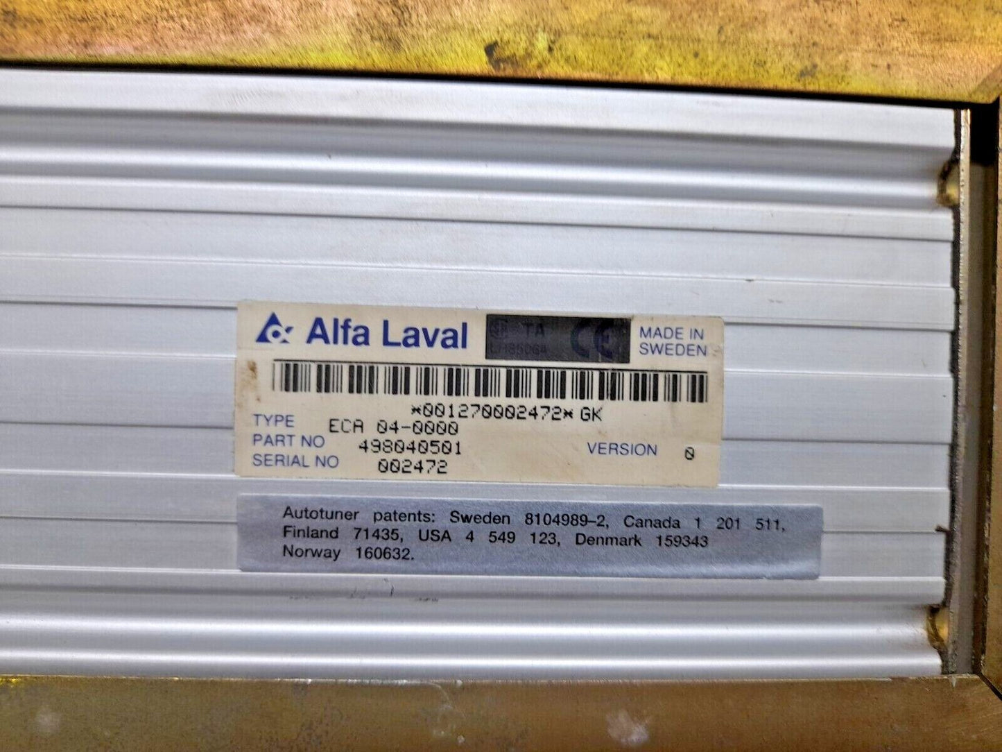 Alfa Laval ECA 04-0000 498040501 Satt Control ECA04 Temperature Module Socket