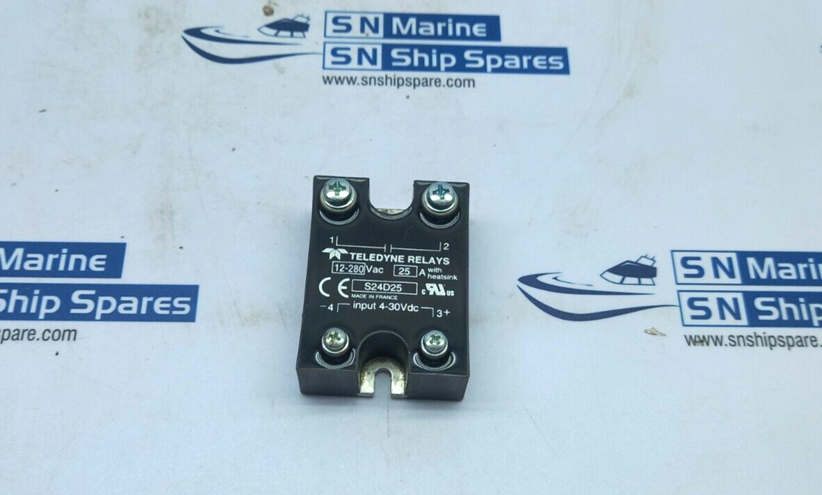 Teledyne Relays S24D25 Solid State Relay 12-280Vac 25A 4-30Vdc