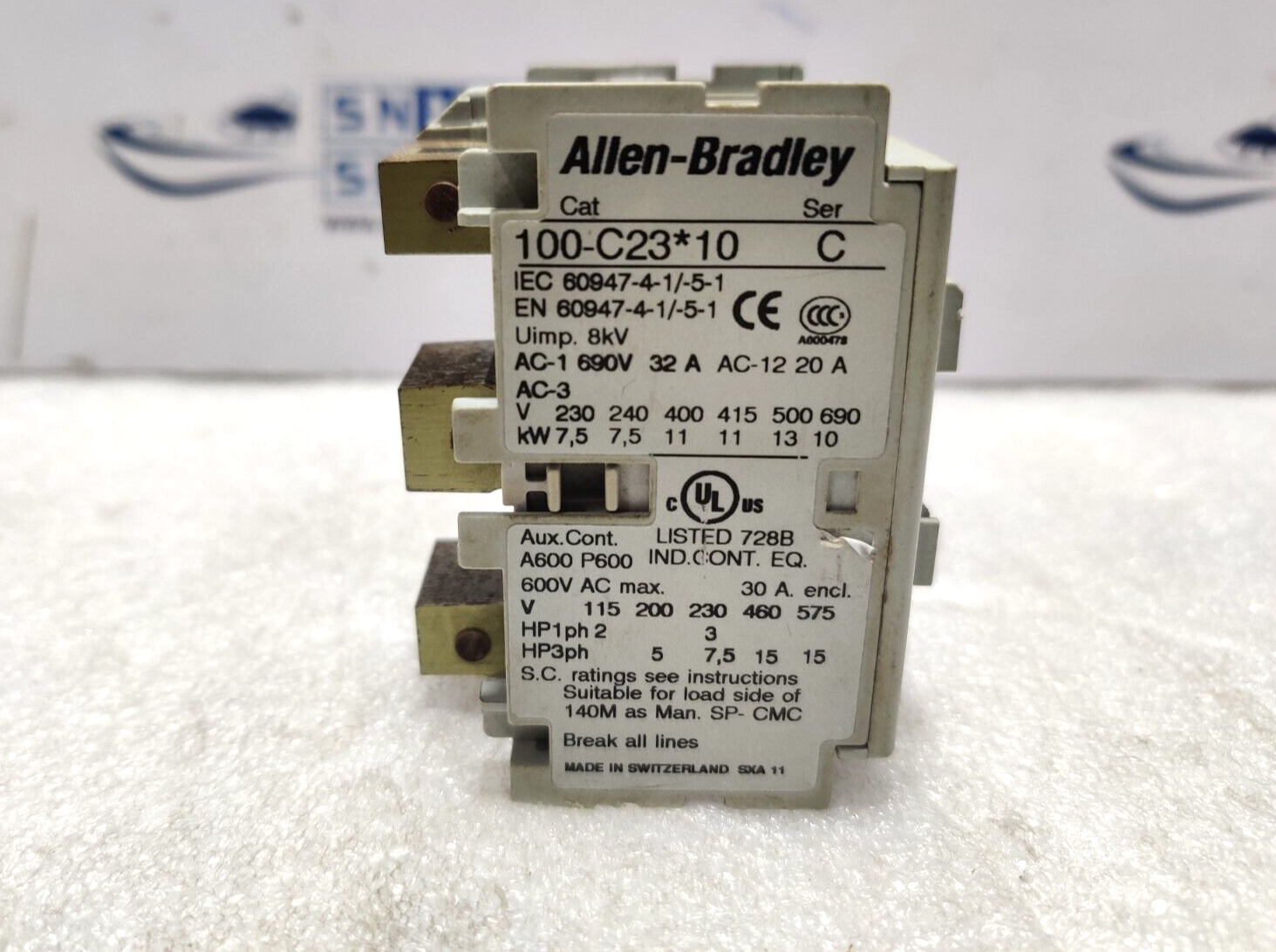 Allen Bradley 100-CS23*10 Contactor Series C 600V AC
