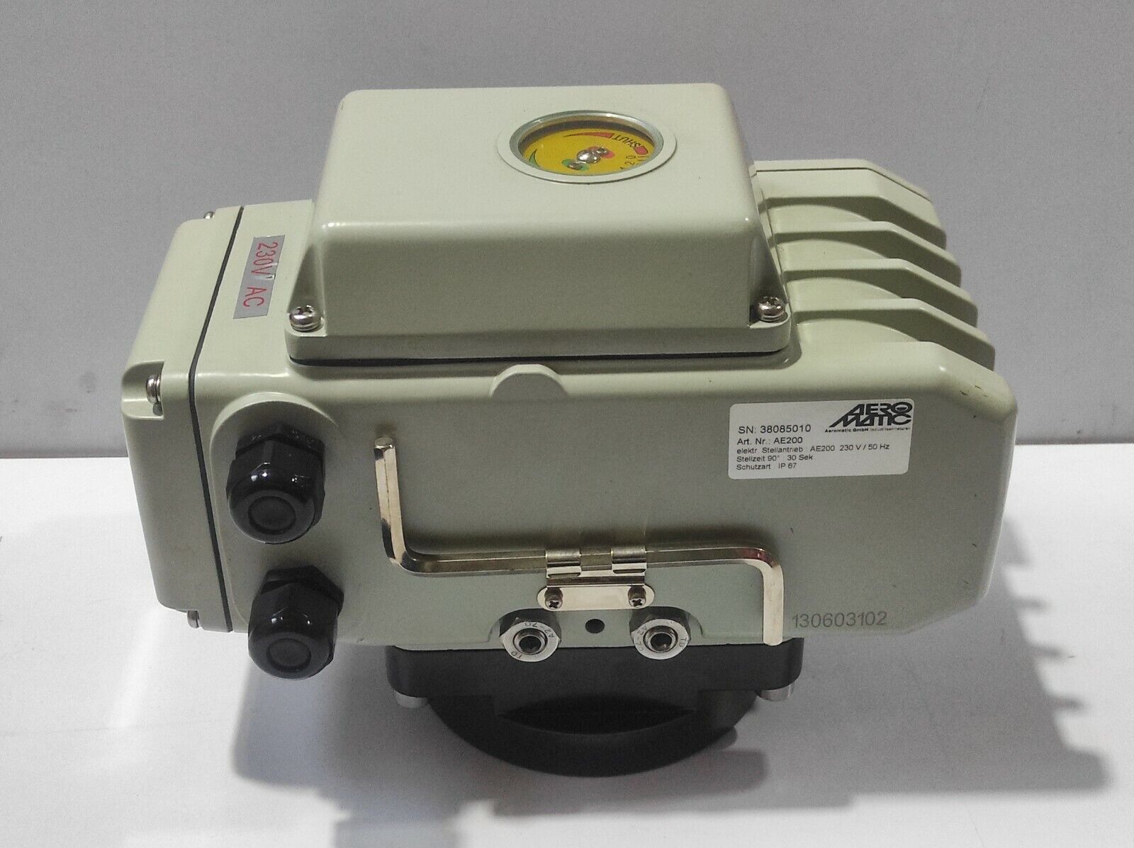 Aeromatic AE200 Electric Actuator 230V 50Hz Positioning Time 90° 30Sec