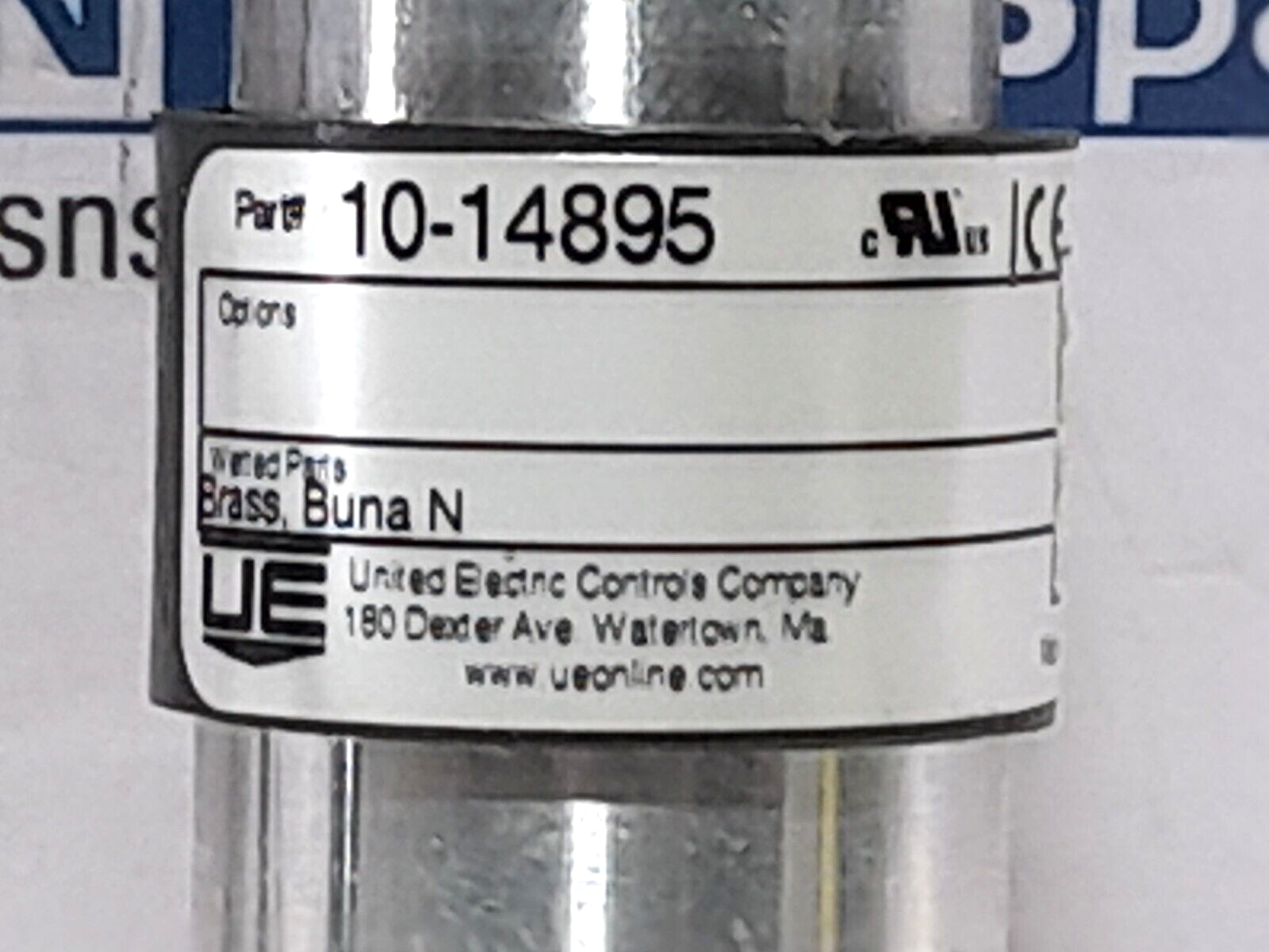 United Electric UE 10-14895 Pressure Switch Oper. Range 4 To 50 PSI Proof 3000 P