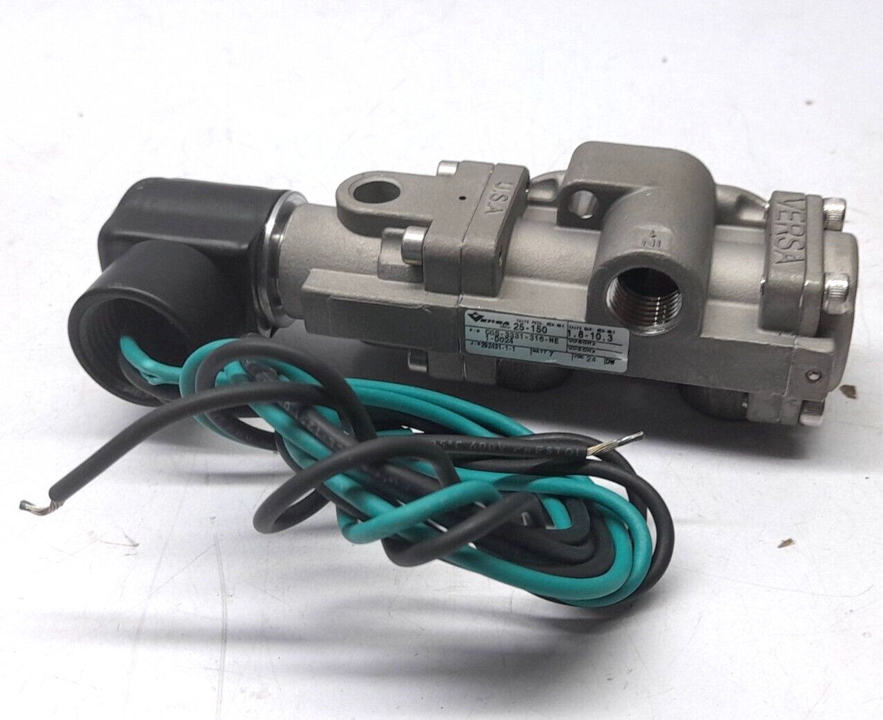 Versa CGS-3331-316-NE1-D024 Solenoid Valve 24VDC 7W PSIG 25 Min-150 Max Bar 1.8