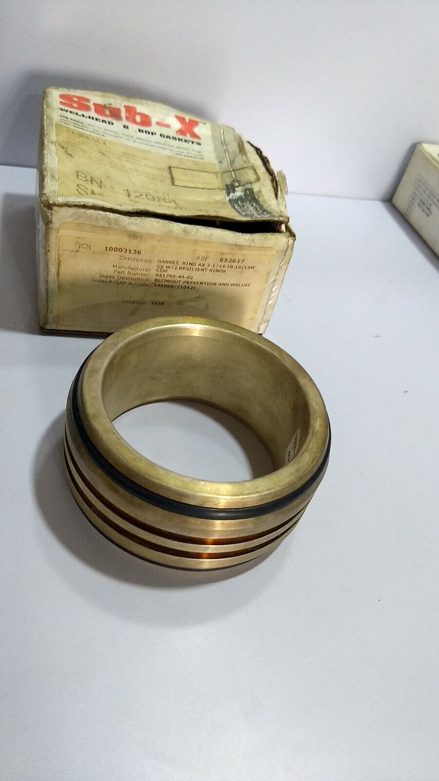 SubX3A4 SS Ring Gasket AX 3-1/16 in 10/15M SS W / 2 Resilient Rings CIW BOP