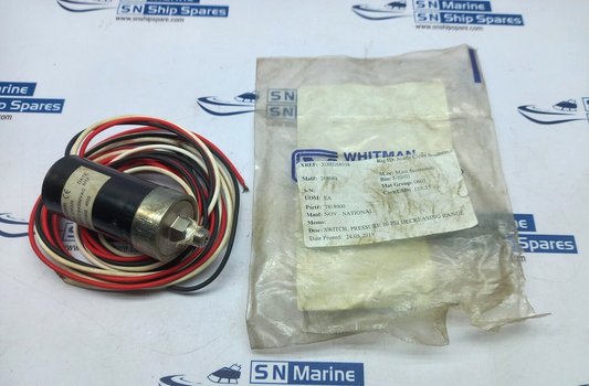 Whitman Controls P95-3-52L72 Pressure Switch Nov-National 7818900