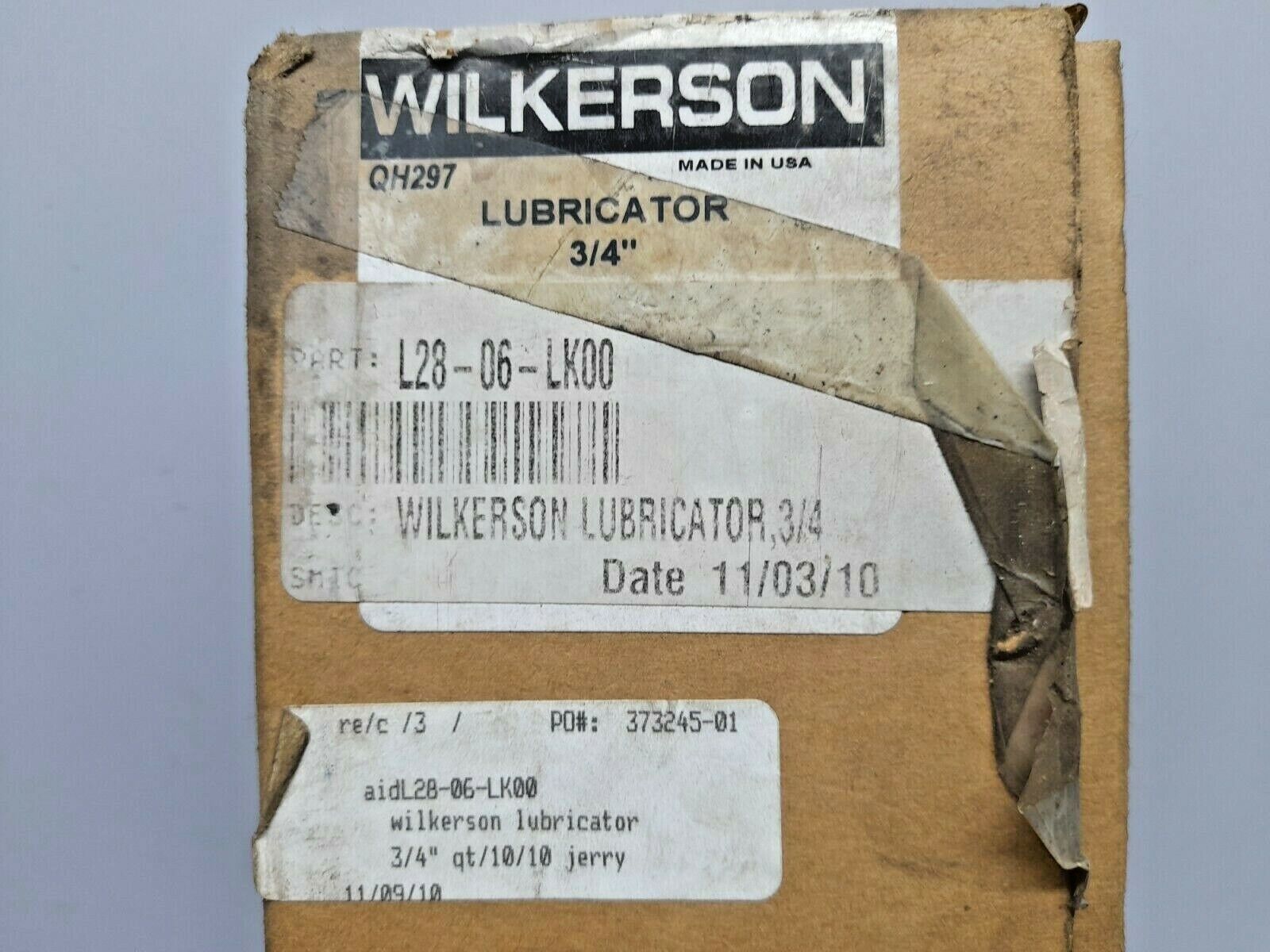 Wilkerson L26-06-KK00 Air Line Lubricator ¾” Ports L2606KK00