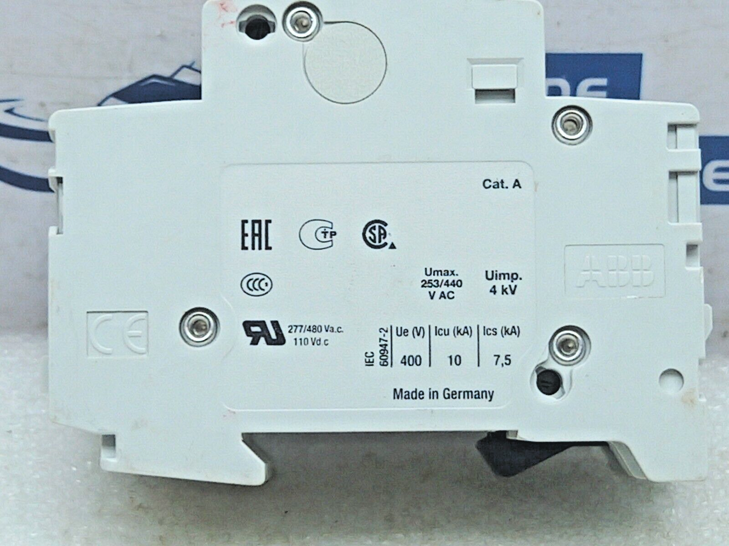 ABB S 202-K4 Moulded Case Circuit Breaker Cat.A 2CDS 252 001 R0337